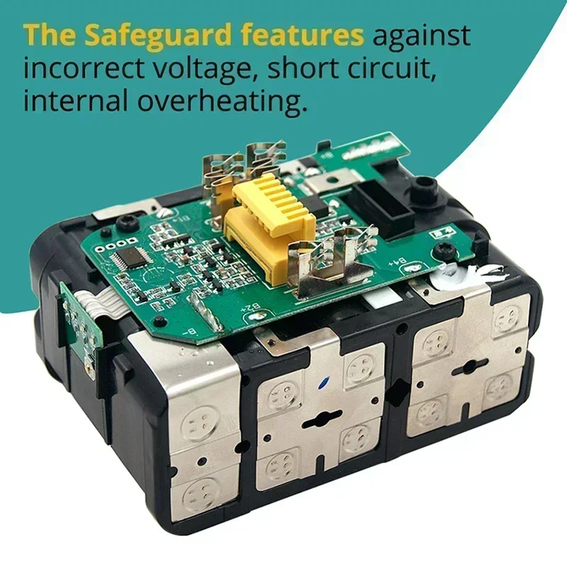 Makita 18v accu's, 6000 mah oplaadbare accu voor elektrisch gereedschap met led, li-ion vervangingsaccu lxt  bl1860b bl1860 bl1850