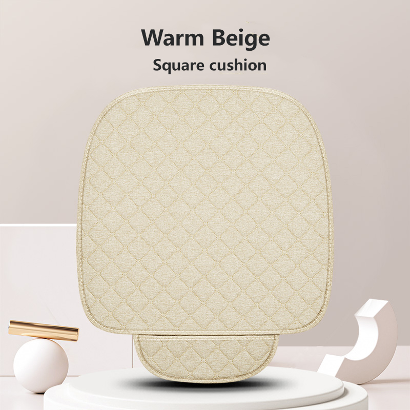 Breathable fabric fabric linen car seat cover Four Seasons General Motors seat cover cushion car seat protection pad car interio: BLACK BROWN