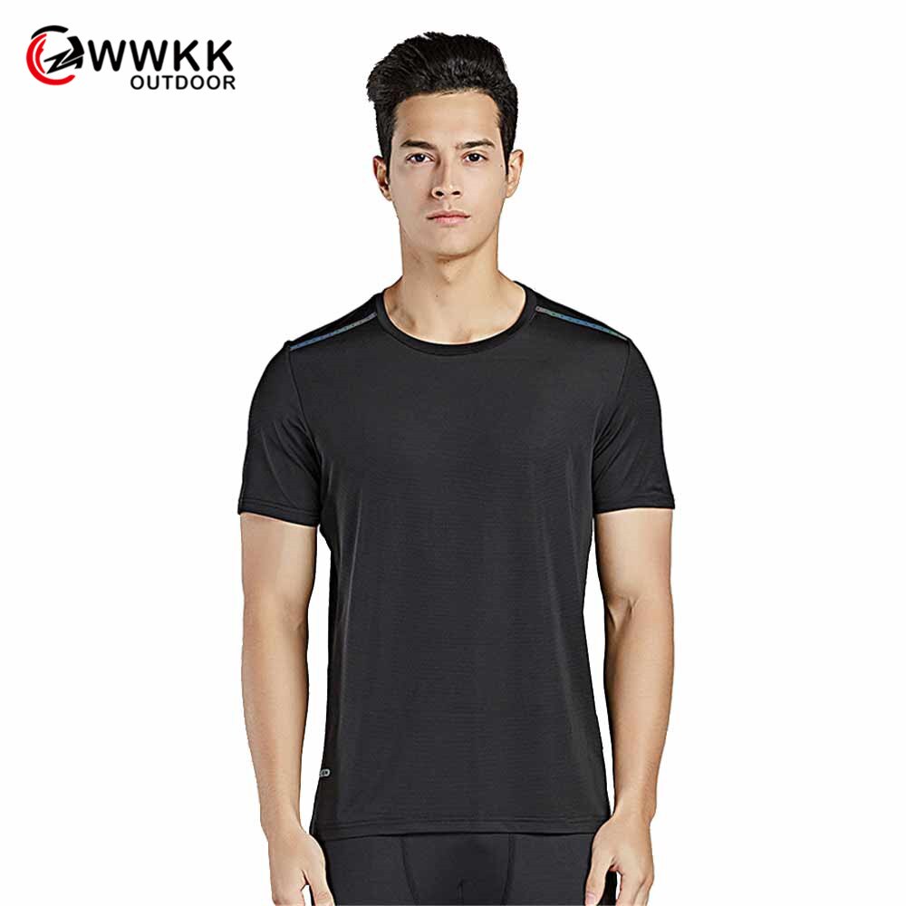 Zomer Casual T-shirt Mannen Wandelen Top Mouwen Ronde Hals Ademend Licht Sneldrogende Effen Kleur camping T-shirts