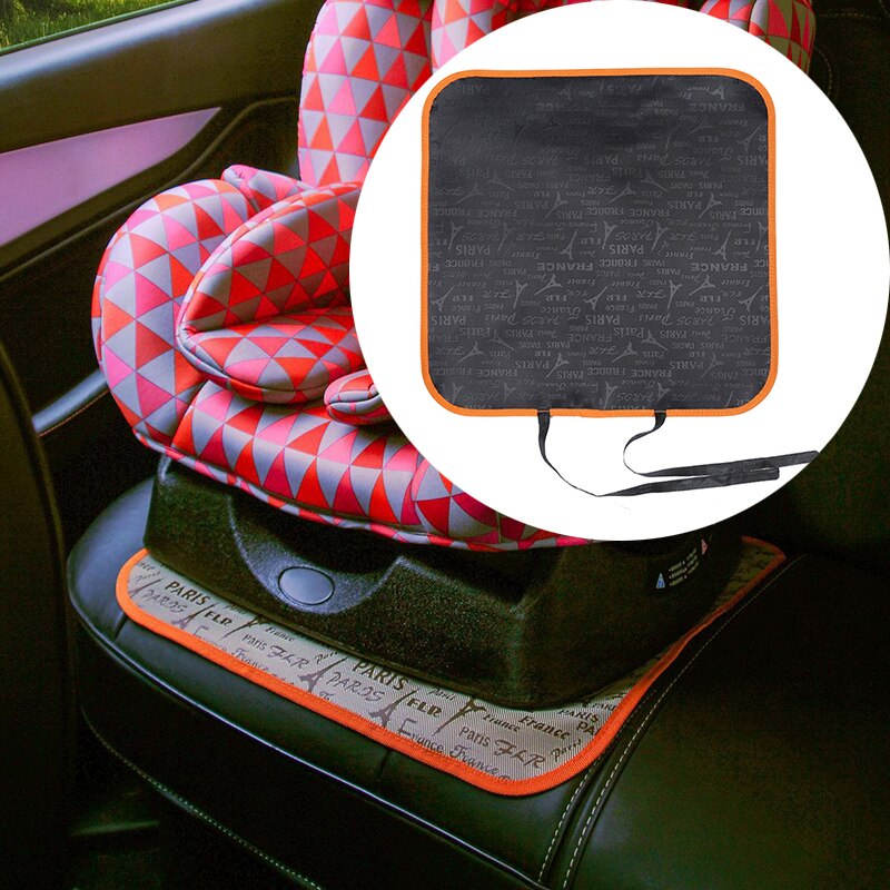 123*48Cm Oxford Katoen Luxe Lederen Autostoel Protector Kind Baby Auto Seat Protector Mat Verbeterde Bescherming Voor autostoel: Black