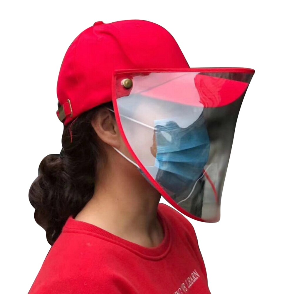 Unisex mænd kvinder gennemsigtige ansigtsdækkende hatte udendørs solbeskyttelse støvtætte strandhætter