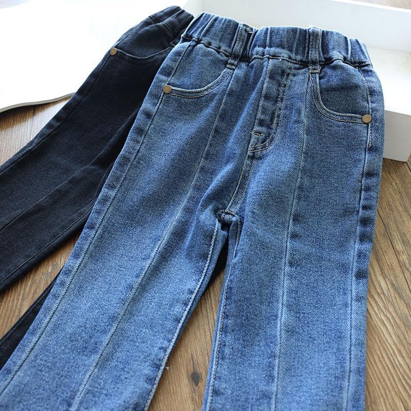 Pantalon en jean évasé pour fille, pantalon en Denim, printemps-automne 2022