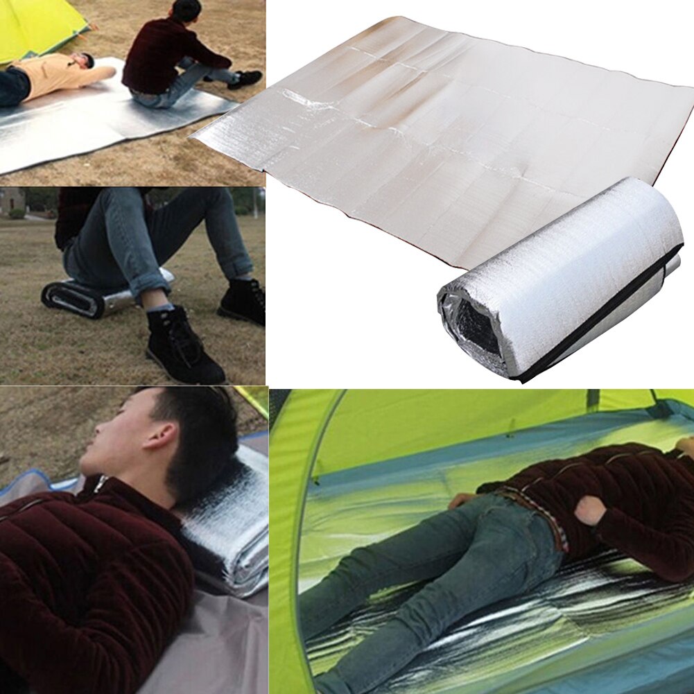 Camping Mat Tent Matras Dubbelzijdig Waterdichte Aluminiumfolie Opvouwbare Picknick Strand Pad Outdoor Mat Zon Onderdak Floor Mat