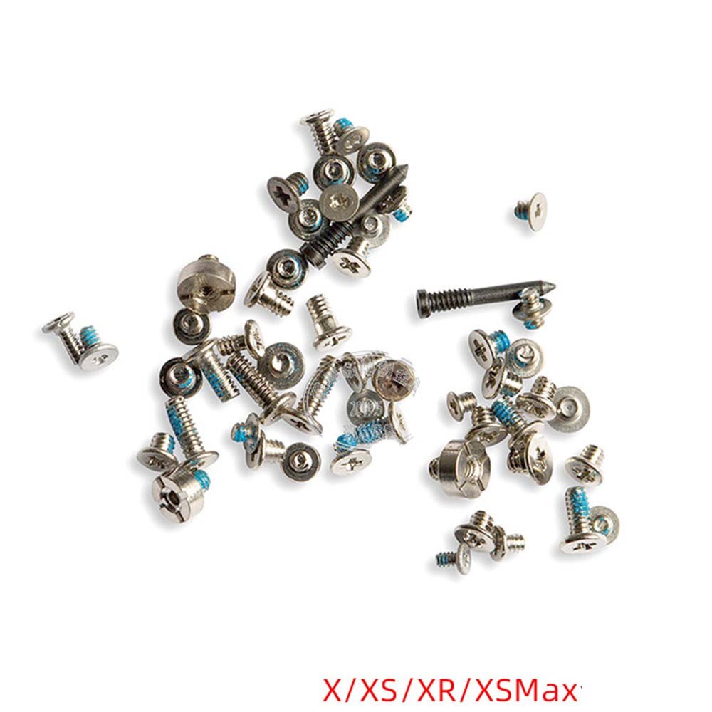 Juego completo de tornillos para iPhone X XS Max 11 Pro Max, piezas de repuesto de reparación, soporte de sujeción, espaciador de almohadilla