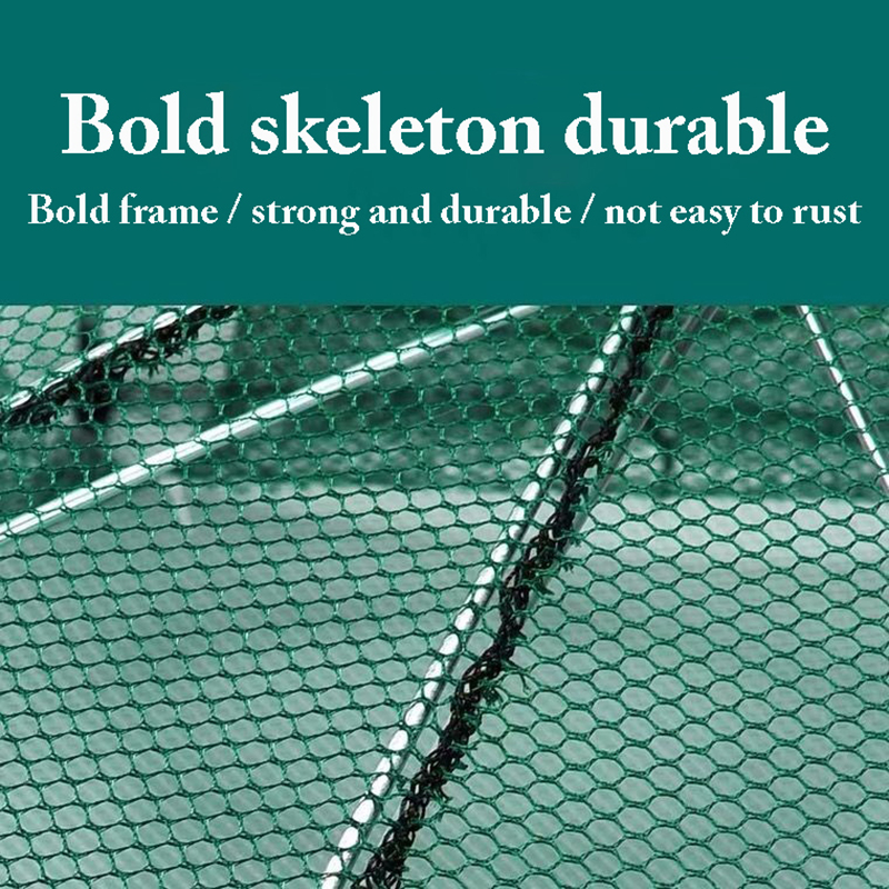 Portable Hexagon Fish Network 4-20 Holes Fishing Net Folding Casting Nets Crab Fish And Shrimp Catching Net Fishing Network Tool