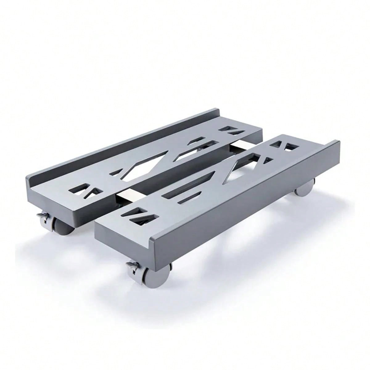 Mobile CPU Stand PC Tower Stand Portable Removable Bracket Gaming Desk Accessories Ventilated Computer Tower Stand Adjustable: GRAY