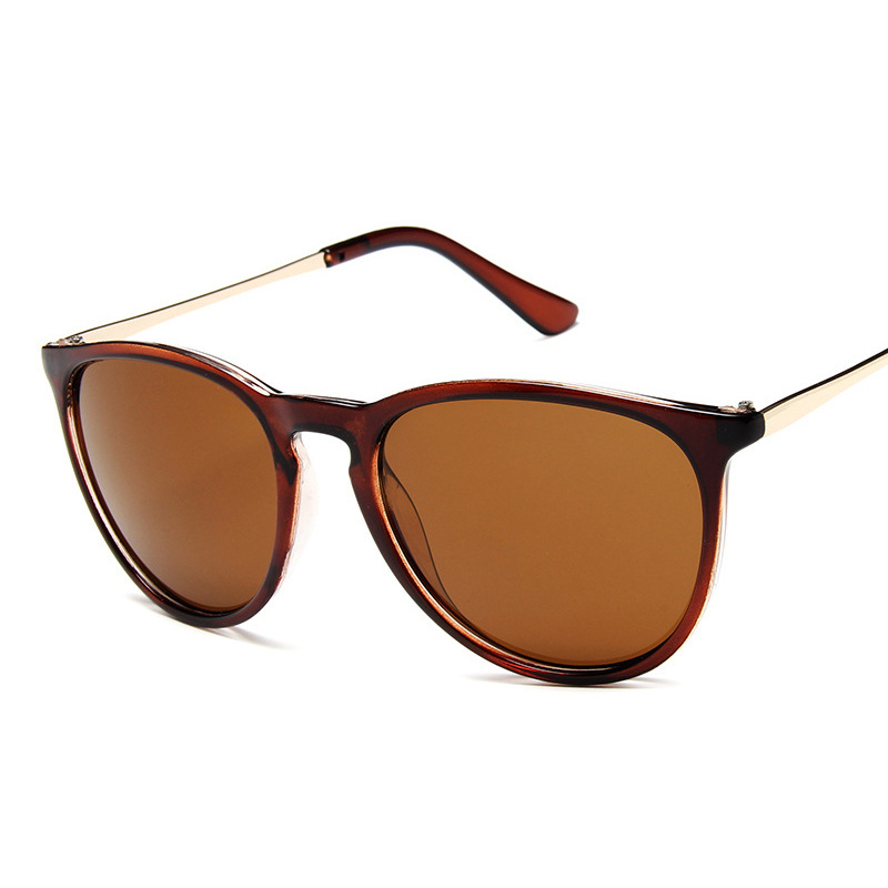 Gafas De Sol estilo ojo De gato Vintage para mujer, gafas De Sol con espejo Retro De De , gafas De Sol para mujer, gafas De Sol para conducir a la: Castaño