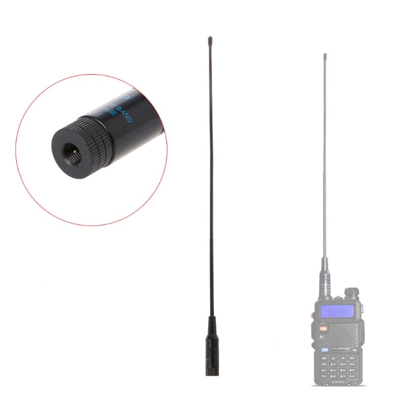 RH-771 Dual Band Walkie Talkie Handheld Radio Antenna VHF/UHF SMA-Male For Baofeng UV-5R G6DD