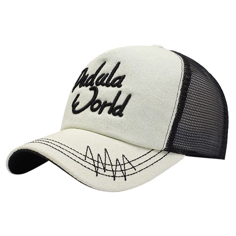 Lettre de Baseball chaude brodée casquette pare-soleil respirant coton maille chapeau de soleil Sportswear en plein air avec fermeture arrière réglable