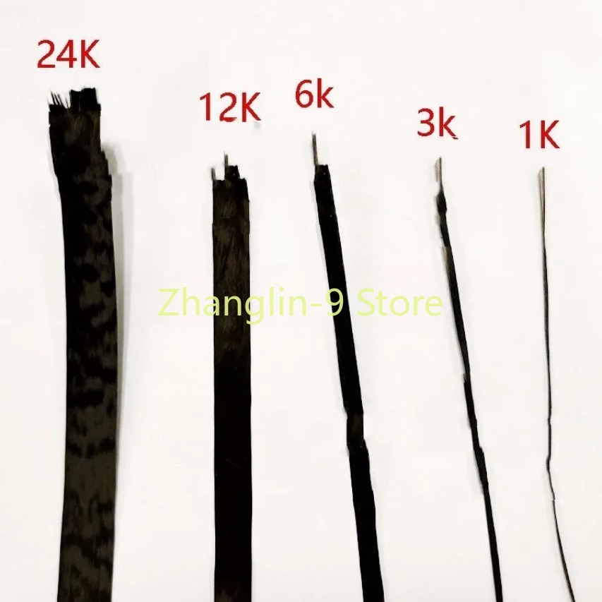 Filament de remorquage en Fiber de carbone 1K 3K 6K 12K 24K 48K, bande de fil 30M,