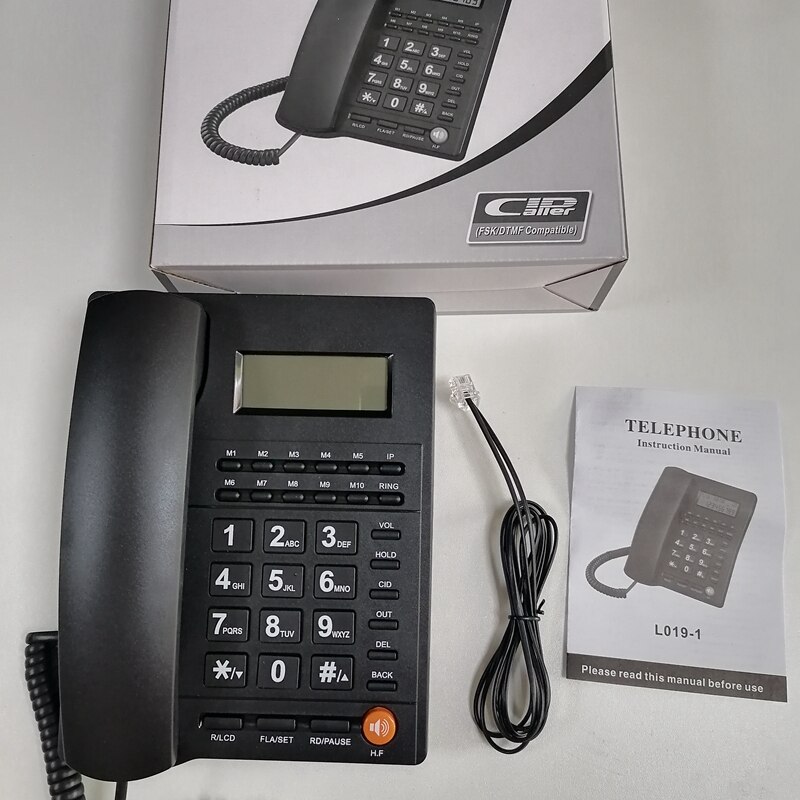 Good KX-L019 Telefone Landline Phone Caller ID Corded Telephone Desktop Telephone for Home Office Hotel Restaurant
