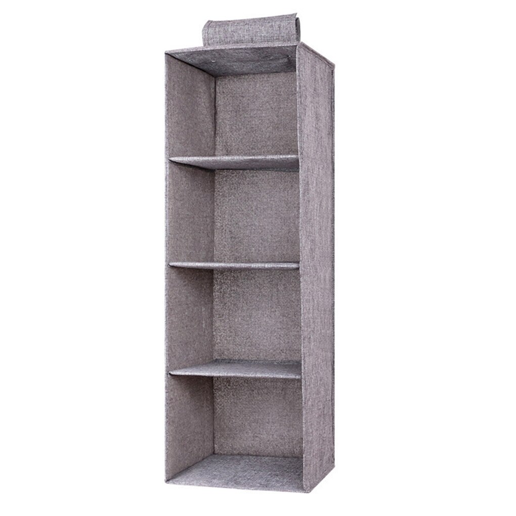 Hängen Kleiderschrank Kleidung Organizer Lagerung Hause Hängen Schublade Kasten Schlafzimmer Tasche Kasten Baumwolle Leinen 3 Schicht Veranstalter: fünf Etagen