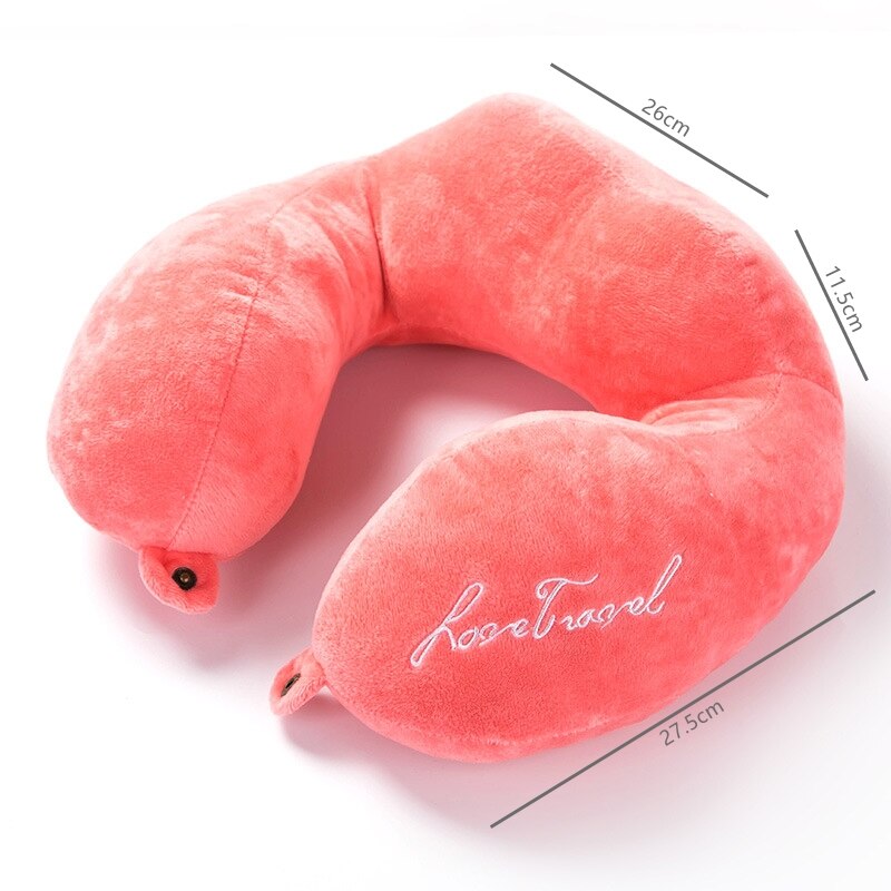 1pc memory foam pad u-formet reise nakkepute fly bil reise sove myk bomull nakkepute bil pute