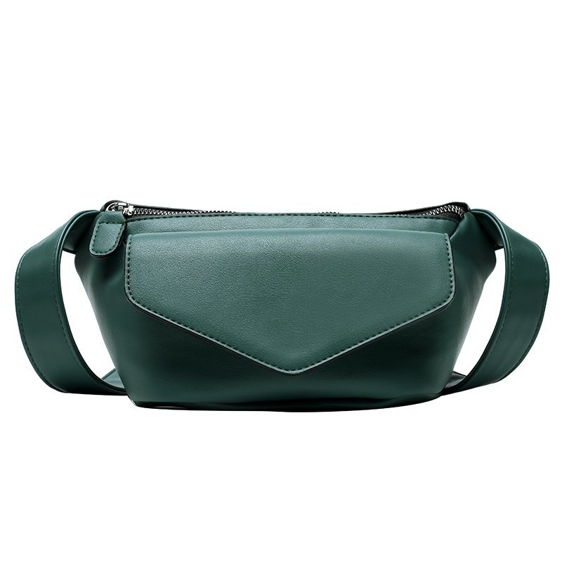 Casual Waist Bags For Women Leather Shoulder Bag Travel Small Chest Bag Women Fanny Pack Belt Purses Female Bolsos Solid Color: Green waist bag