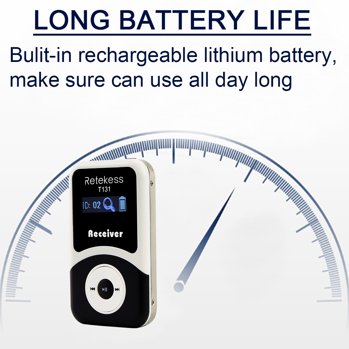 Retekess T131 Wireless Receiver for Tour Guide system Simultaneous Translation Interpretation Teaching System Meeting Church