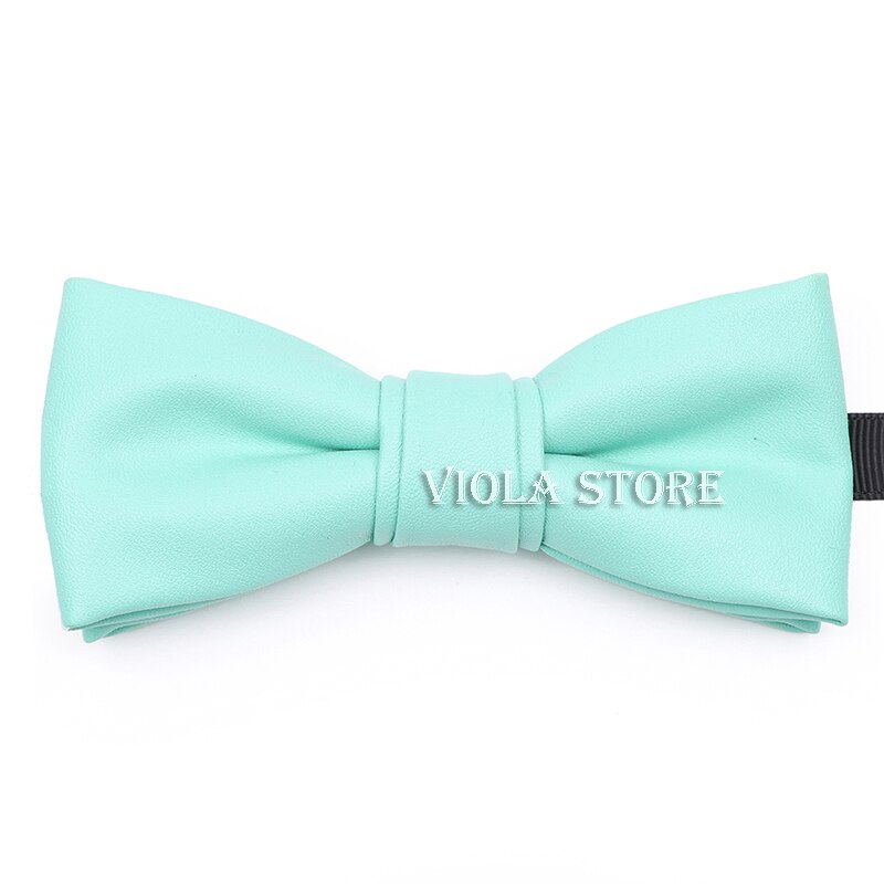 Cool PU Leather Bowtie Solid Classic Beige Pink Vintage Brown Red Green Blue Men Women Nightclub Party Butterfly Accessory: 14