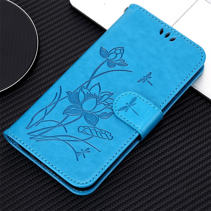 Stojak na książki portfel Coque na Google Pixel 7 Pro etui na Google Pixel7 7Pro pixel7pro 6 6pro wytłoczony kwiat lotosu etui na karty