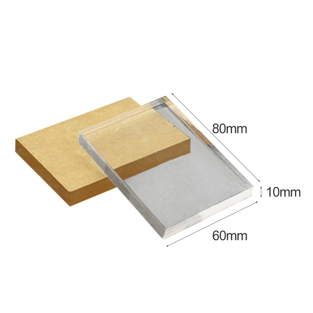 Lightweight Transparent Acrylic Stamp Block Rectangular Shape DIY Scrapbooking Color Process Stamp Block Tools