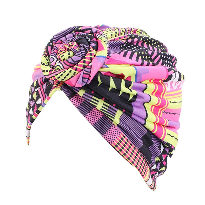 Turban à motifs africains pour femmes, couvre-chef musulman, bandana, accessoires de coiffure: Type 4