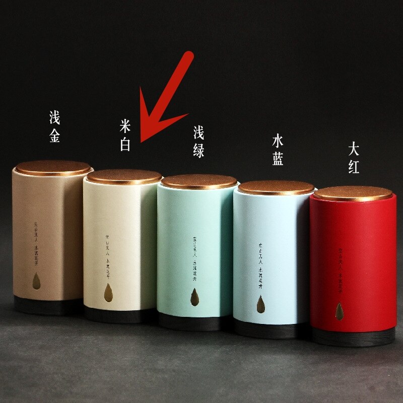 Milieuvriendelijke Blikken Opbergdoos Voor Kleine Koffie Thee Caddy Opslag Gebotteld Blikjes Verzegeld Thee Ijzer Platen Verpakking Blikjes Container: White