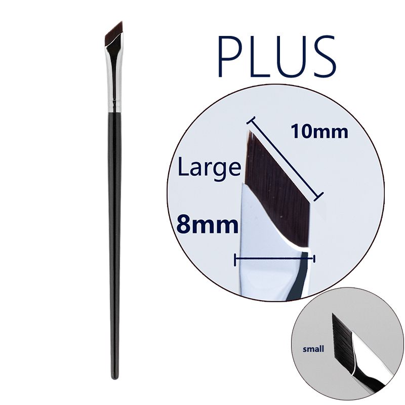 Eyeliner-Pinsel mit abgewinkelter Klinge, dünner Augenbrauenpinsel, Sichel-Eyeliner, flüssiges Gel, Eyeliner-Pinsel, dünner abgewinkelter Eyeliner, machen-hoch-Werkzeug: dunkel khaki