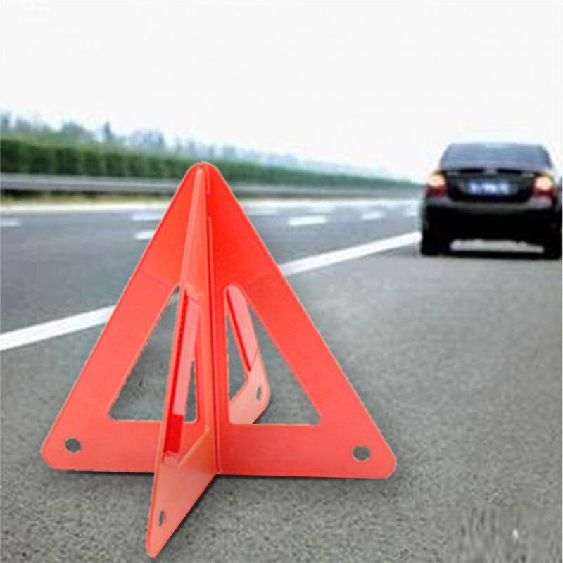 Auto bil sikkerhed nødsituation reflekterende advarselstrekant 26*25*23cm reflekterende trafik advarselsskilt trekant sammenfoldelig stående tur