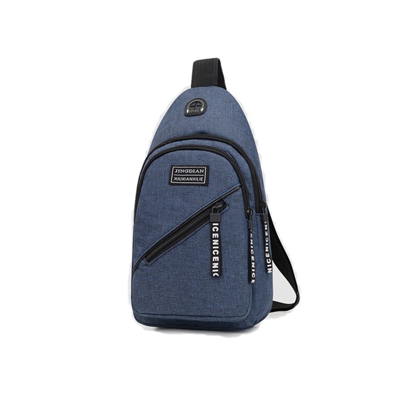 Mannen Schoudertas Sling Borst Pakken Canvas Sport Crossbody Handtassen For A Mannen Borst Zakken Riem Taille Packs: Blue