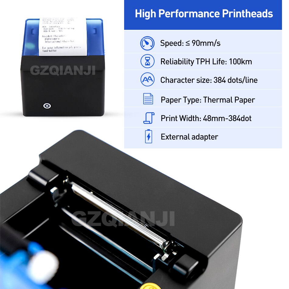 58mm Mini Thermal Receipt Bluetooth USB POS Printer Big Paper Warehosue for Restaurant Store Receipt Phone Print Loyverse POS