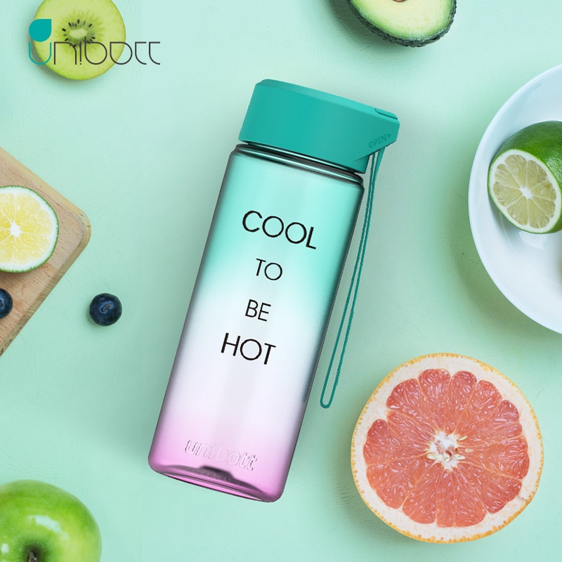 Unibott Protein Shaker Portable Motion My Tritan Water Bottle Bpa Free Plastic Outdoor Sports Camping 360ml Kids Fruits Drink