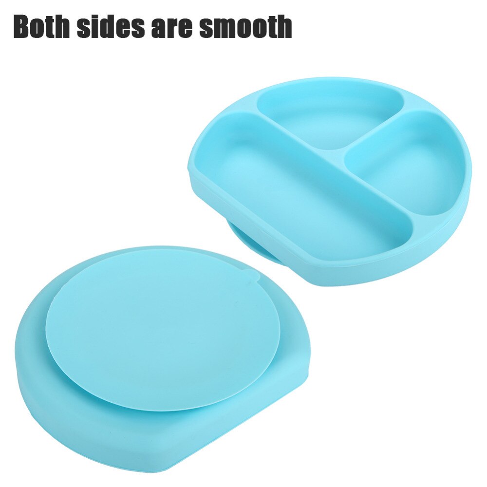 Baby Dishes Smiling Silicone Plate With Suction Cup Strong Sticky Divided Silicone Food Plate Children's Section Feeding Plate