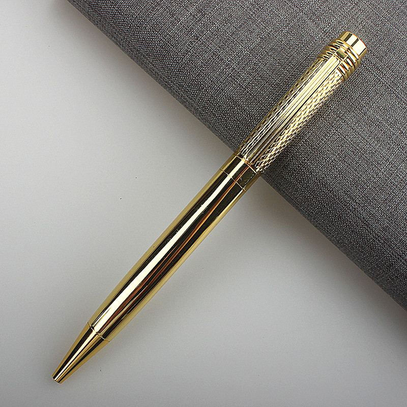 Bolígrafo de Metal con firma de papelería escolar de lujo, suministros escolares y de oficina, bolígrafo: Gris claro