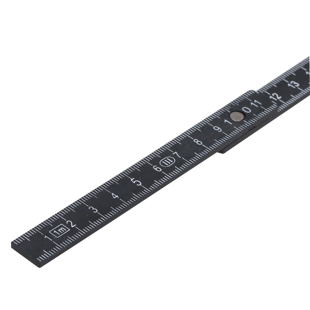 Folding Versatile Inside Reading Carpenter's Ruler Education Meter Lightweight and Compact Measuring Tool: Black