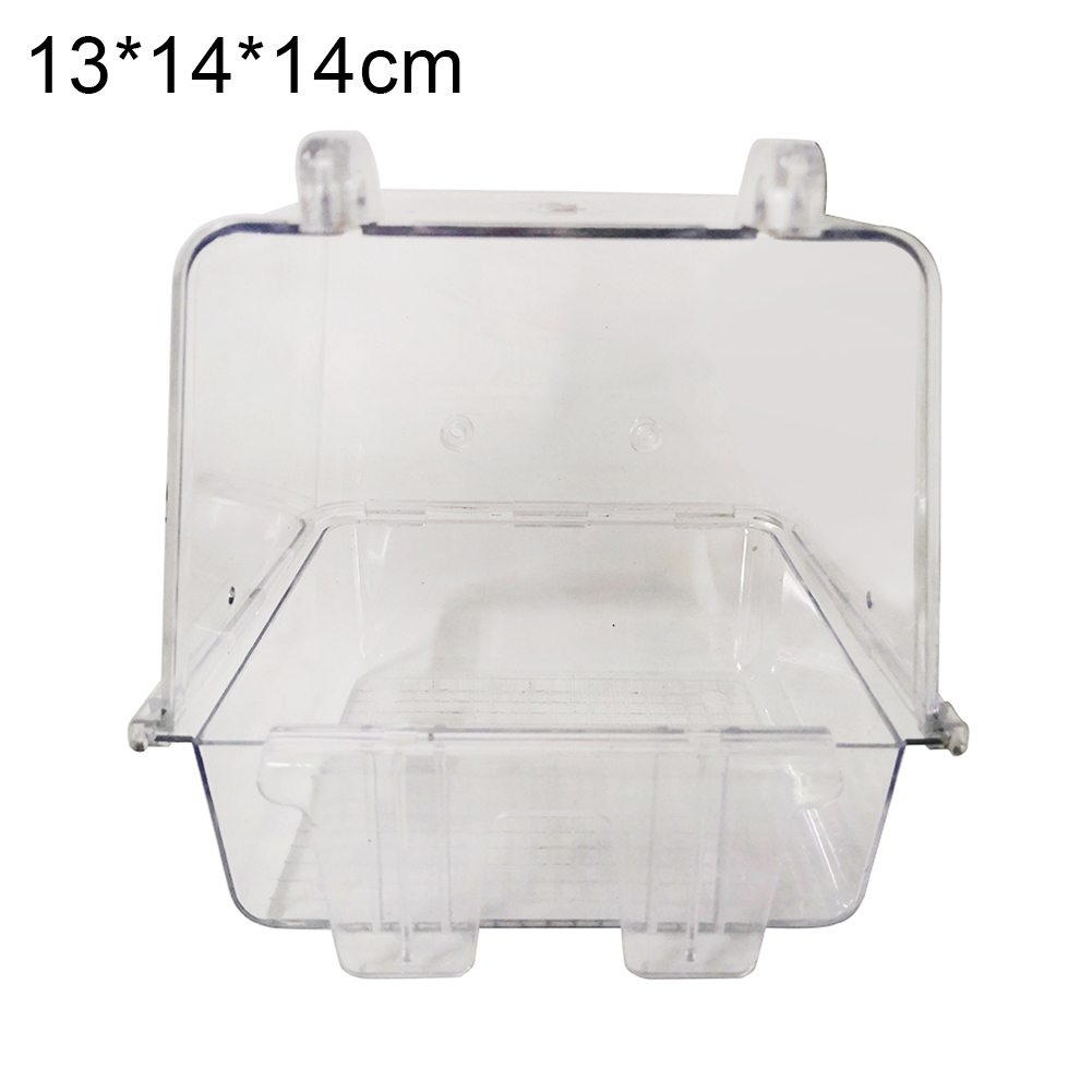 Pet Bird Parrot Clear Shower Bathing Tub Box Hanging Bathtub Cage Cleaning Tool