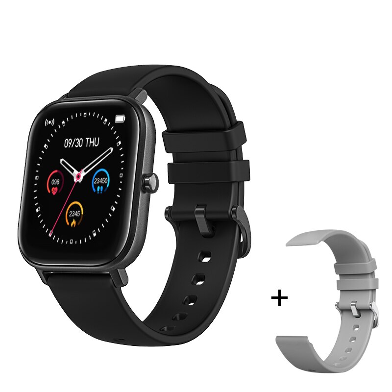 Smart Watch P8 1.4 pollici uomo Full Touch Fitness Tracker pressione sanguigna Smart Clock donna GTS Smartwatch per Xiaomi iOS Phone: b add 1 gray strap