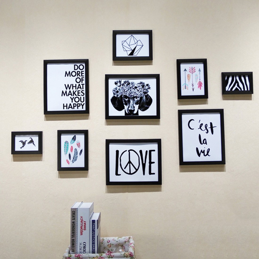 Fahsion Picture Frame Wooden Mini DIY Family Frame Living Room DecorWall Bedroom Decoration Art Pictures Frames Home Wall