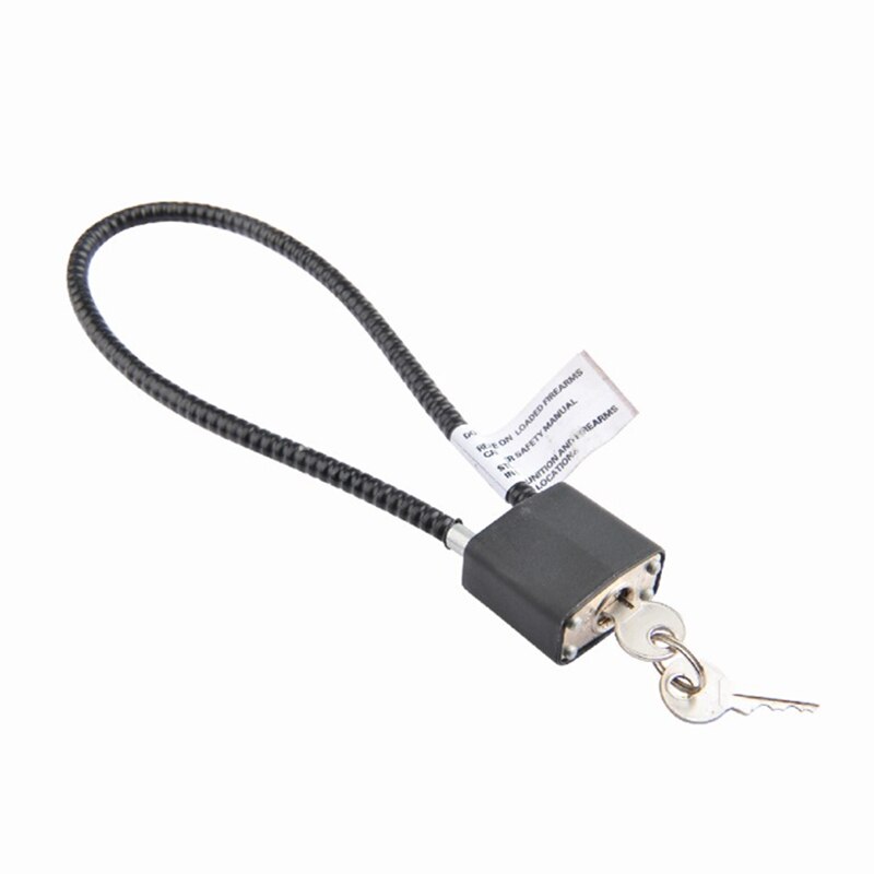 Blokada pistoletu kablowego długość kabla blokada spustu kłódka robić bagażu zamek bezpieczeństwa 250mm długość: czarny
