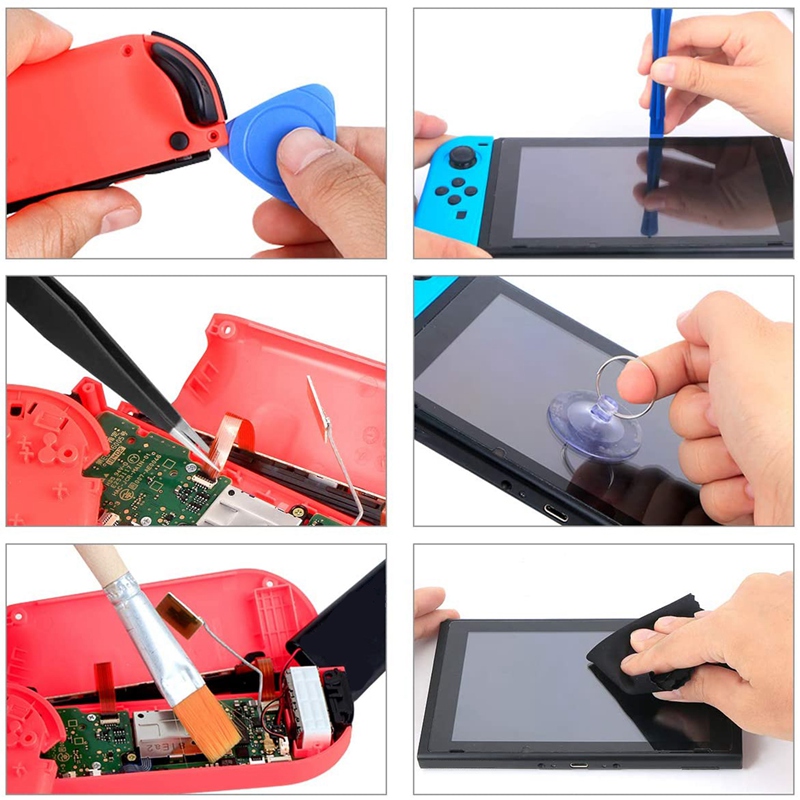 Pour le remplacement de manette Joycon, pour Nintendo Switch Joy Con Grip accessoires, manette de remplacement 3D,(24 pièces)
