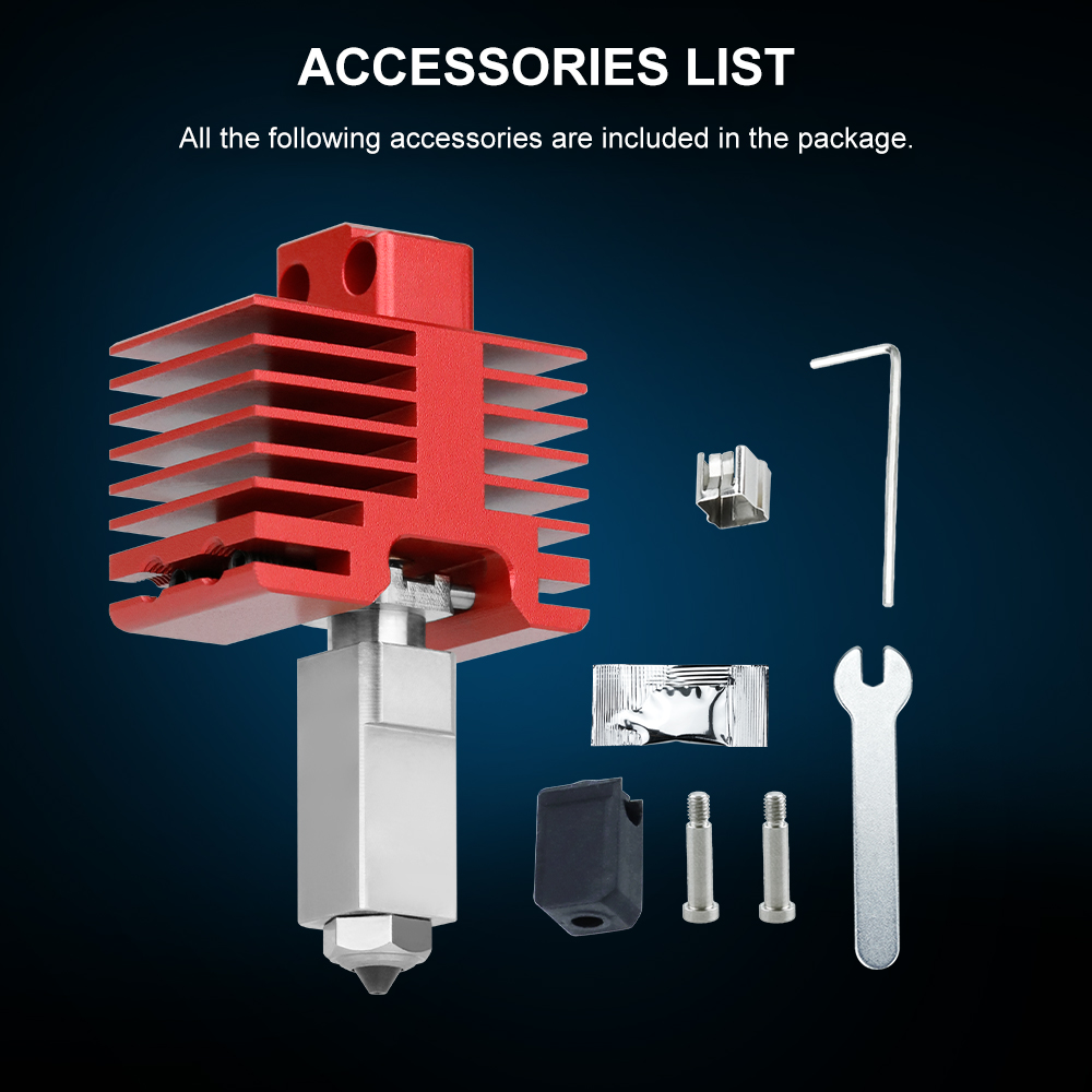 Nuovo aggiornamento TZ4.0 Hotend per BambuLab P1S, P1P, X1, X1C, X1E Ugello in acciaio temprato monopezzo caldo fine kit Accessori per stampante 3D