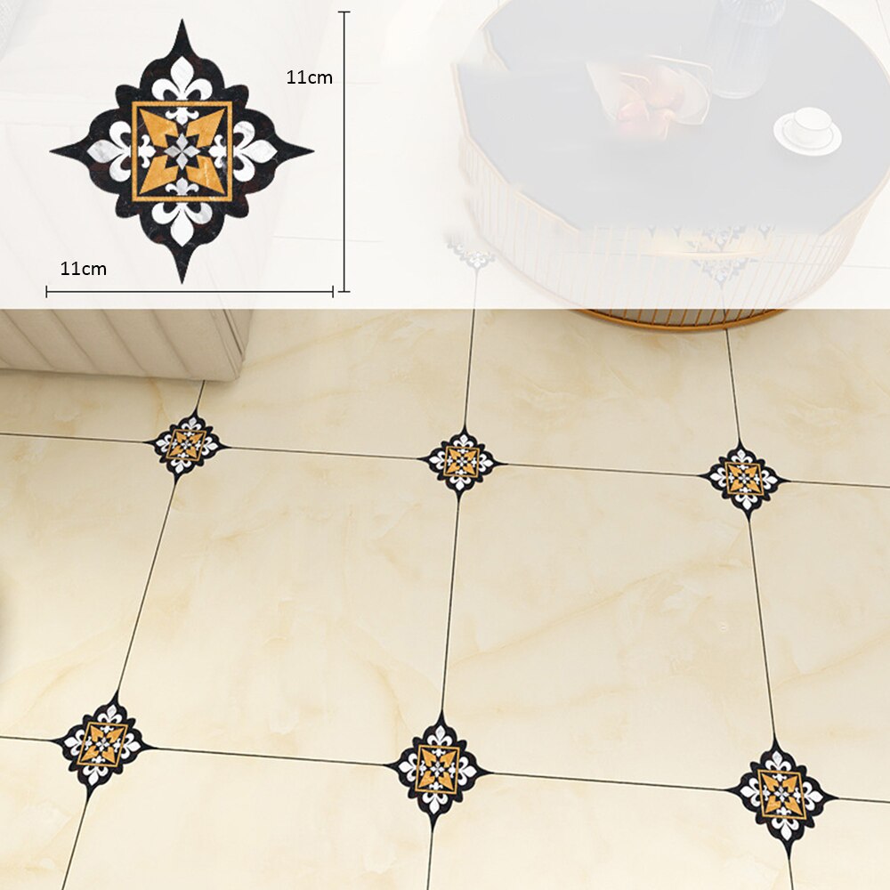 18pcs/Set Self Adhesive Waterproof PVC Ceramic Tile Stickers Wall Sticker Art Diagonal Floor Stickers Kitchen Home Decoration: B