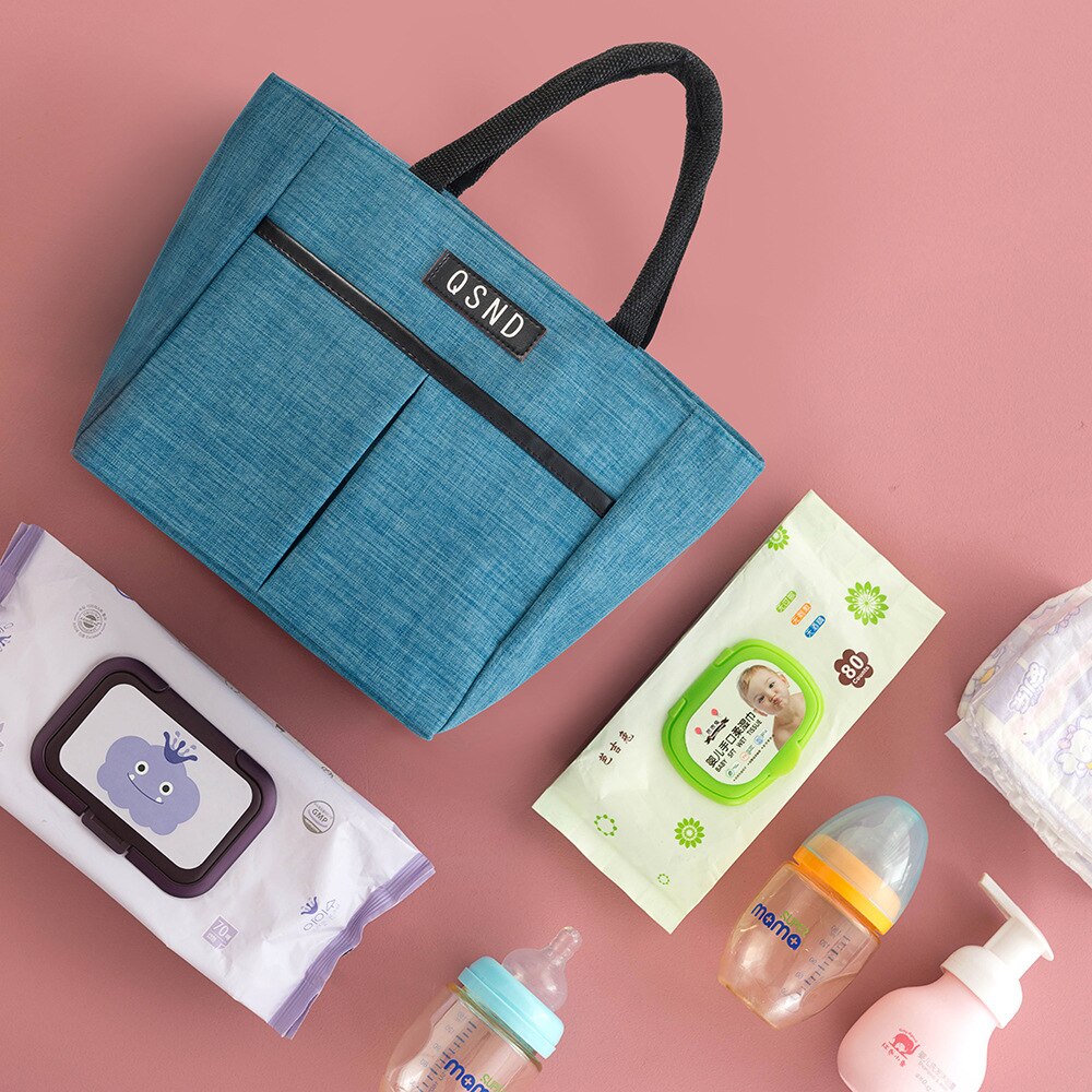 Waterproof Lunch Box Bag Portable Insulated Canvas Tote Thermal Food Picnic Women Kid Cooler Bag