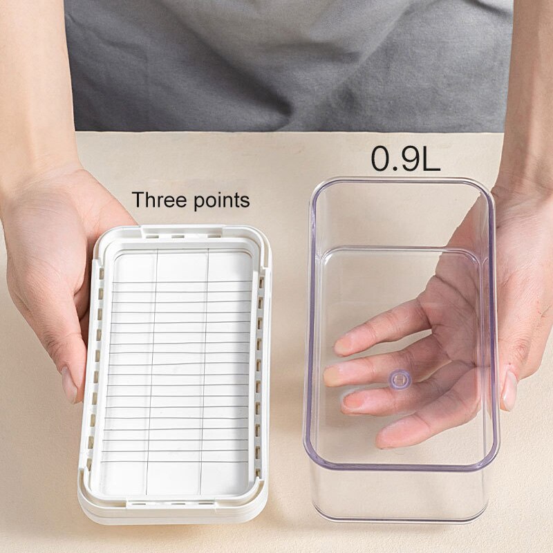 Boîte de stockage de beurre en plastique Transparent, conteneur serveur de coupe de fromage, garder le plateau de séparation séparateur de planche à fromage outils alimentaires