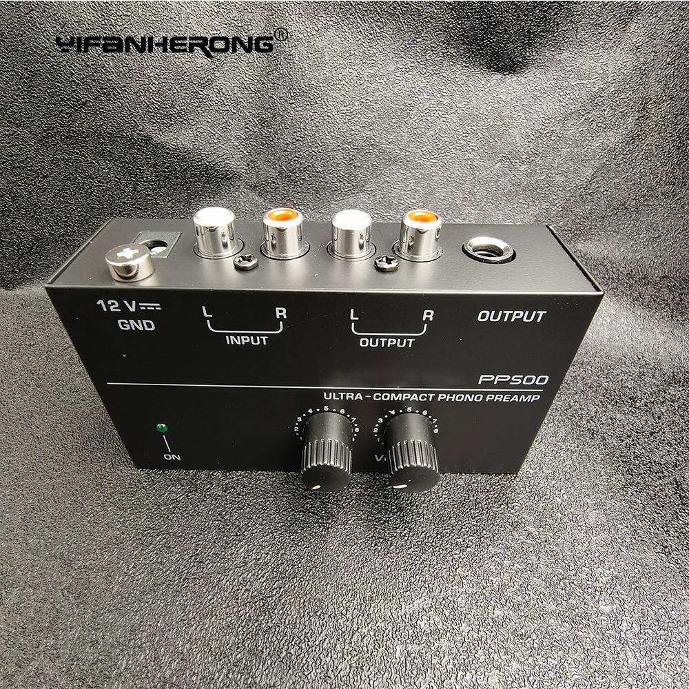 EU PLUG Audio Verstärker PP500 Phono Vorverstärker Vorverstärker mit Level Lautstärkeregler RCA Eingang Ausgang 1/4" TRS Ausgangsschnittstellen
