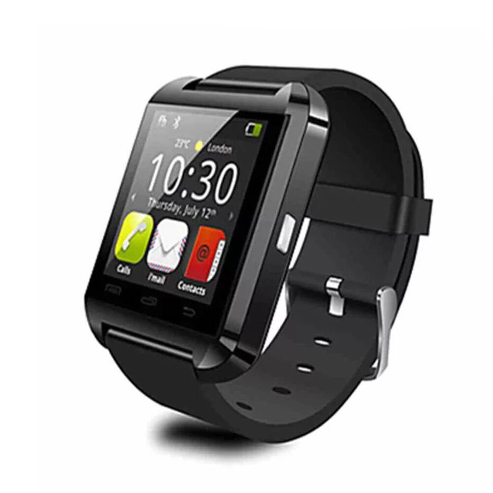 Bluetooth relógio inteligente digital smartwatch esporte pedômetro sono relógio de monitoramento para o telefone habitual unisex relógios de pulso: Black