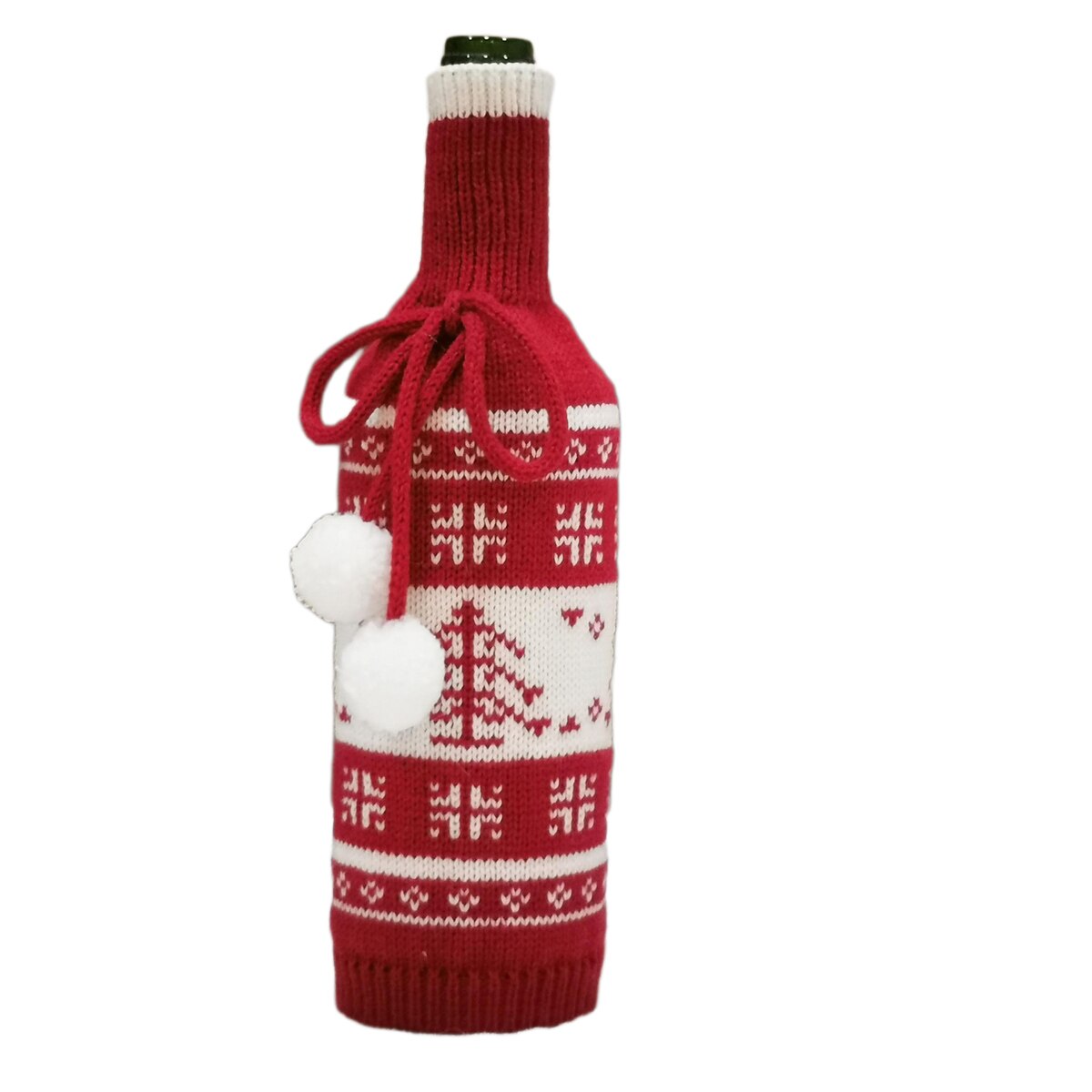Leuke Kerst Gebreide Wijnfles Cover Leuke Kerstboom Elanden Sneeuwvlok Gebreide Wijn Fles Trui Decor: B