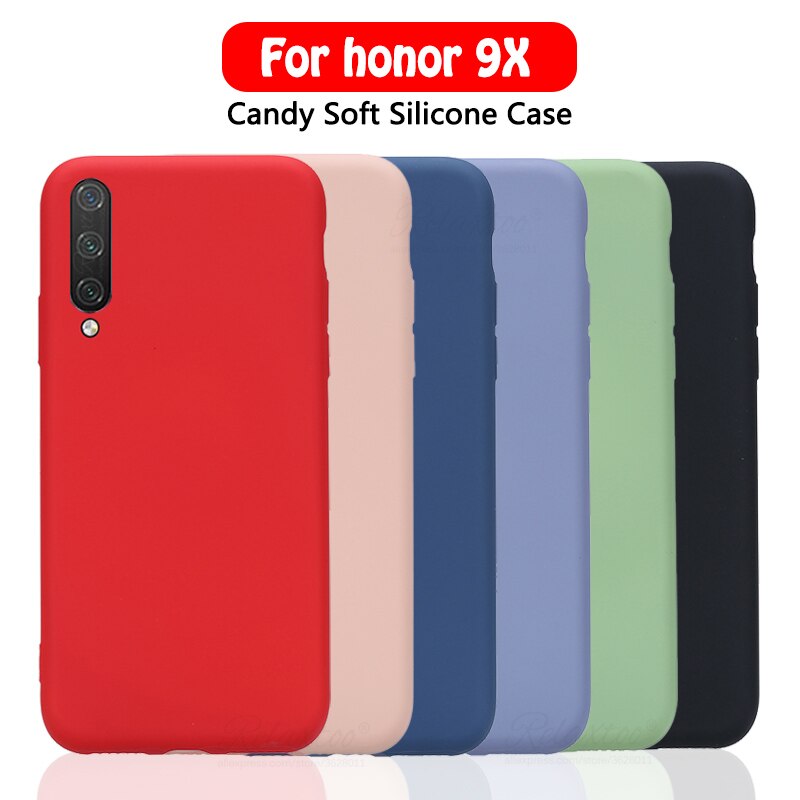 2019 Líquido suave Capa de Silicone para huawei honor 9x9 x caixa do telefone para huawei honor 9 x pro 9xpro cobertura tup couqe capa À Prova de Choque