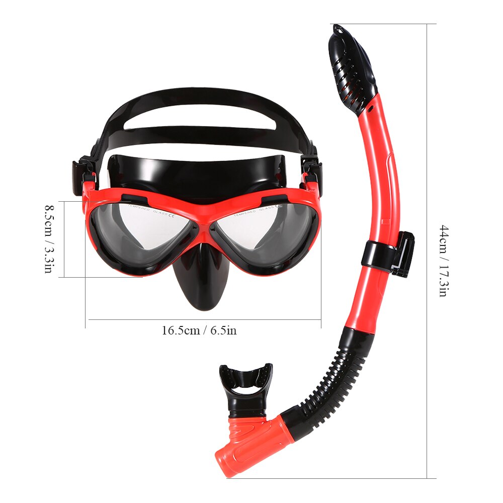 Snorkel Set for Kids & Adults - Dry Top Snorkel Mask - Scuba Diving & Swimming Gear