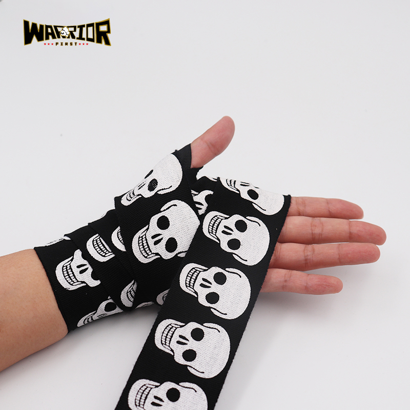 Envolturas de mano de boxeo MMA, Muay Thai, Kick Boxing, vendas de entrenamiento, correas deportivas, 3M/5M de longitud, estampado de Calavera, 1 par