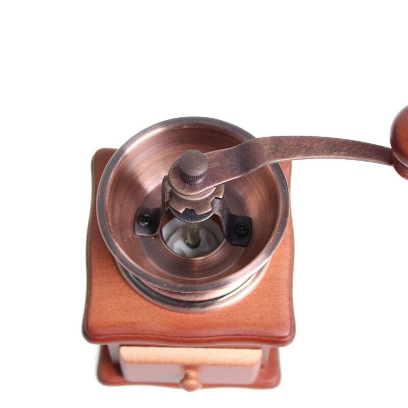Retro Hand-Cranking Coffee Bean Grinder Vintage Manual Flour Mill Hand-Grinding Machine