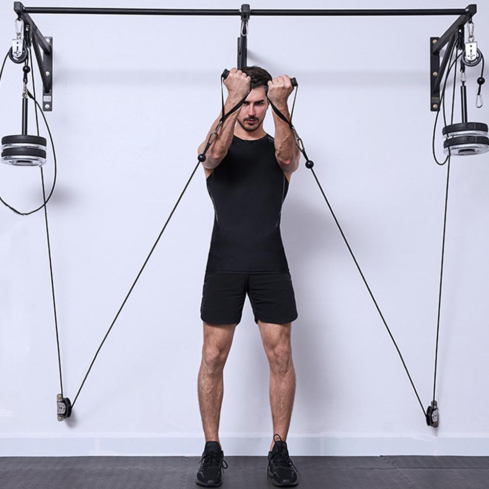 Polea giratoria silenciosa para gimnasio en casa, accesorios de sistema de Cable de elevación, acero inoxidable, rueda de cojinete giratorio, montado en la pared