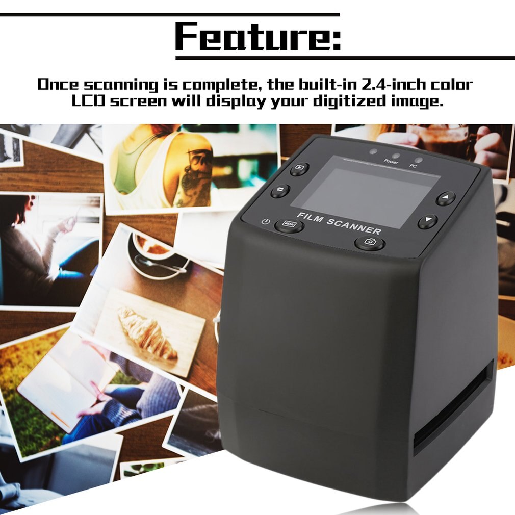 5MP 35mm Negatieve Film Dia Viewer Scanner USB Digital Color Photo Copier Met (Alleen EU Plug)